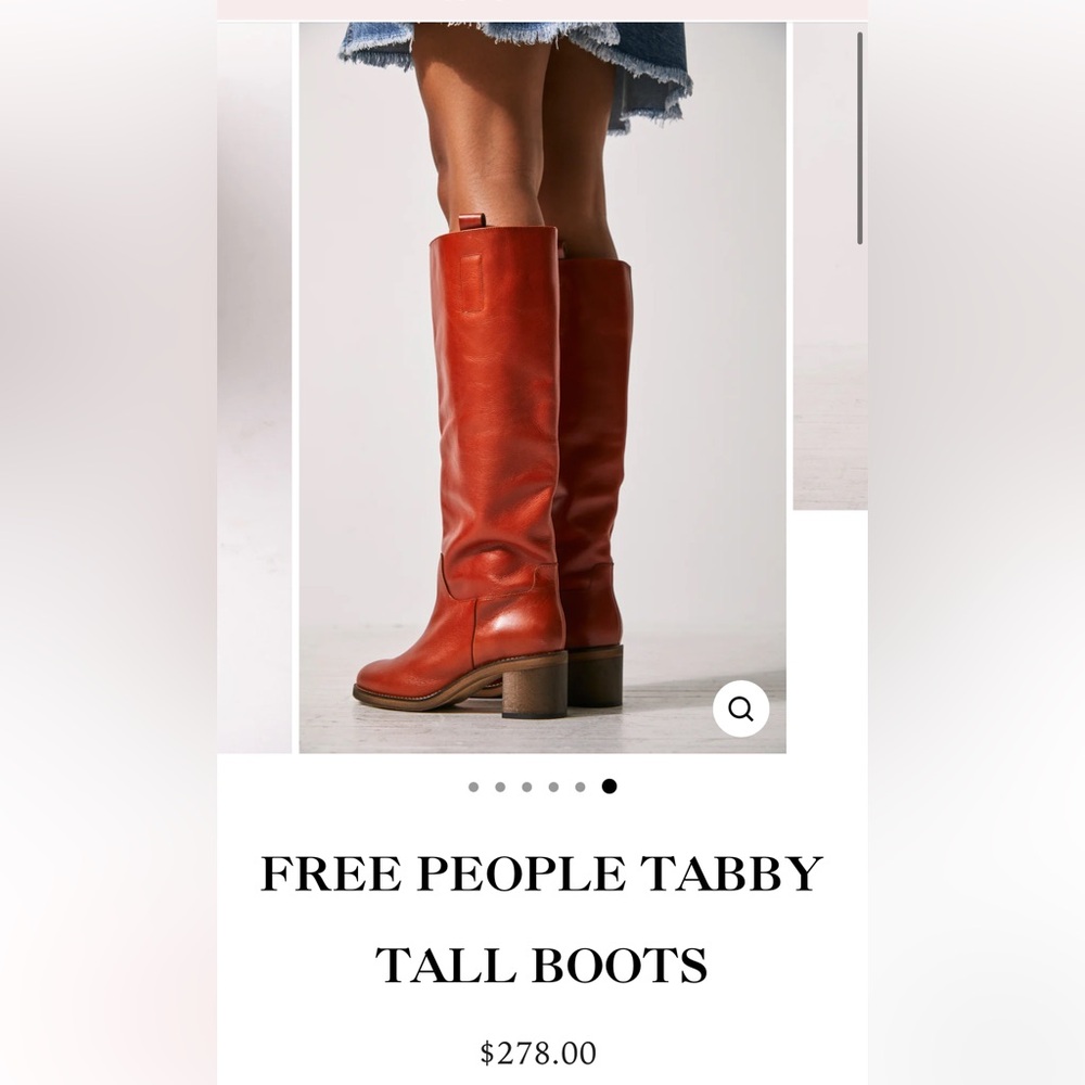 Free PeopleTabby boot knee highNWOT  $278 
Sz6.5